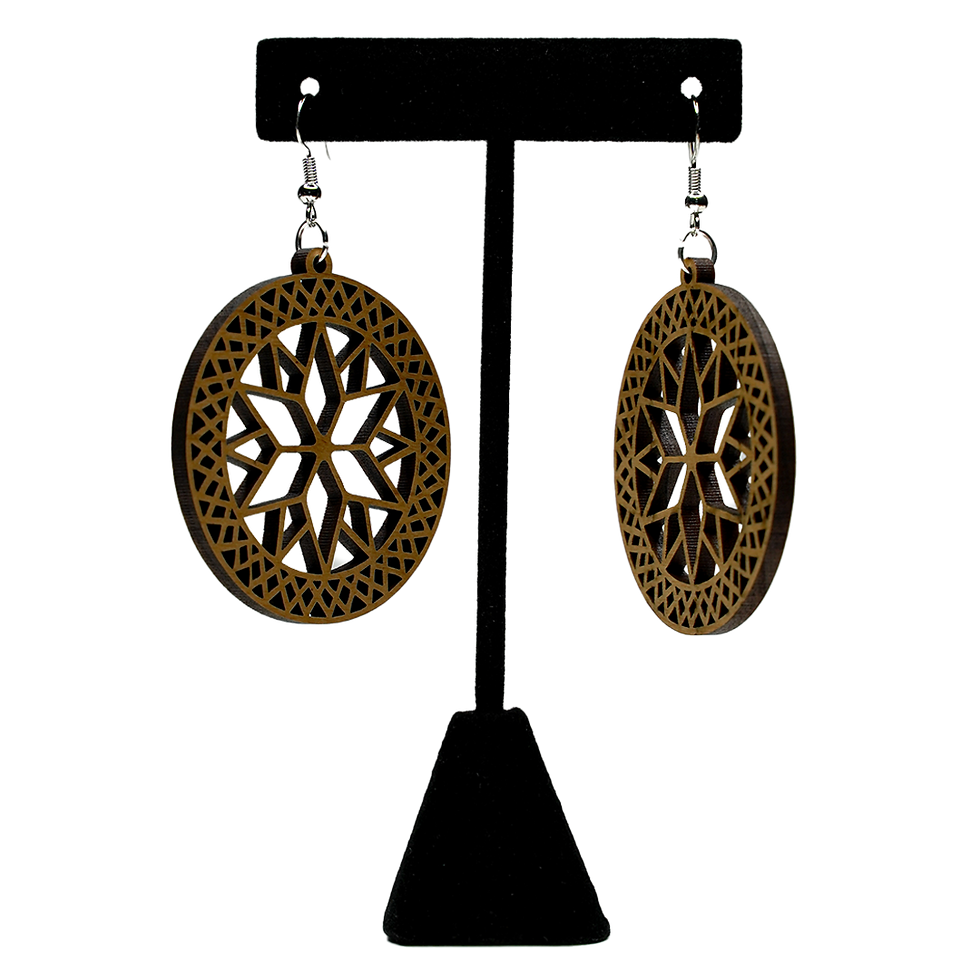 Thumbnail: Laser Cut Wooden Earrings