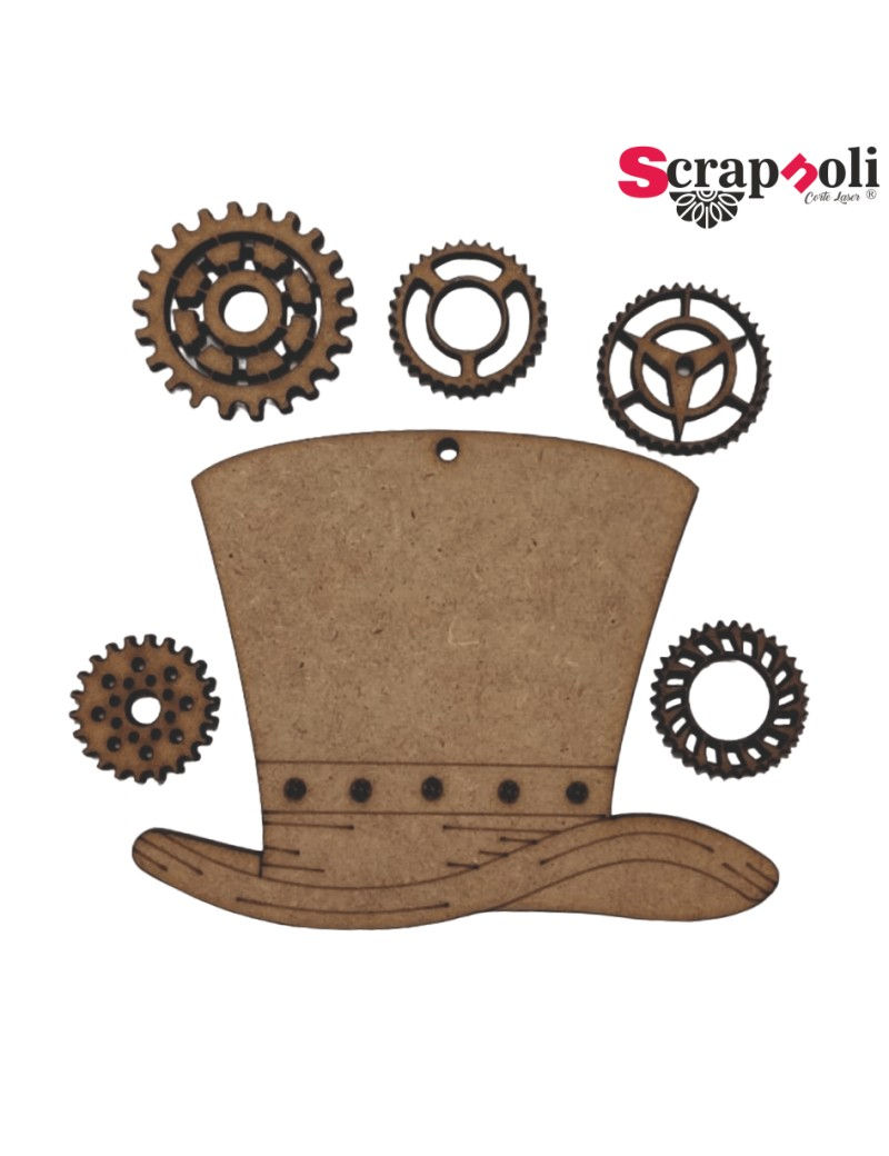 SOMBRERO STEAMPUNK MEDIDAS S/M