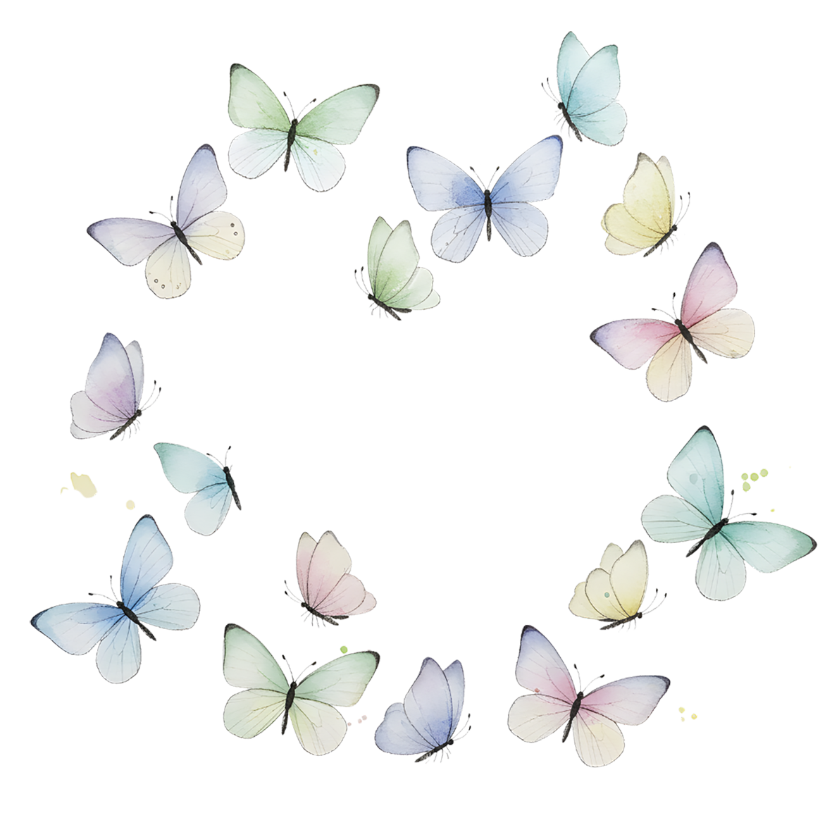 DTF UV MARIPOSAS 9x9 cm aprox