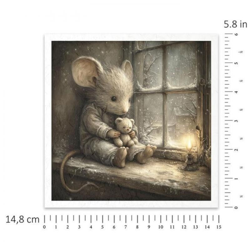 Miniatura: SET 6 Hj. MINI PAPEL ARROZ ITD 14,8x14,8cm.