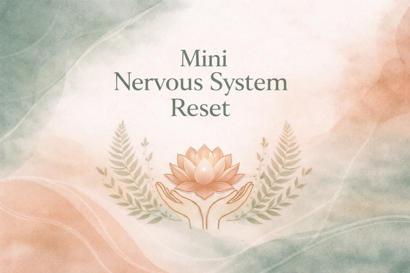 Mini Nervous System Reset, hands cupping lotus flower