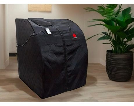 Black portable personal sauna tent