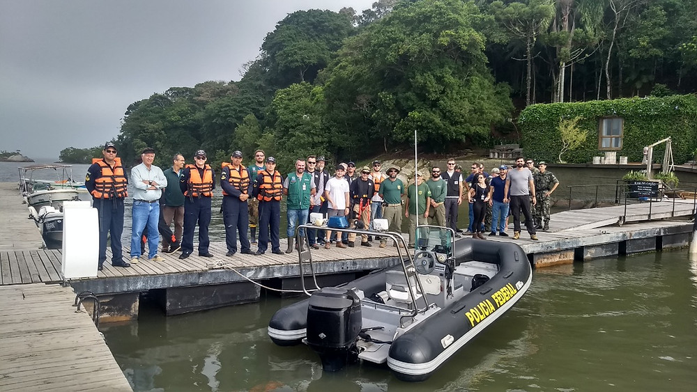 Equipe participante da primeira ação integrada de Fiscalização Ambiental - Câmara Técnica Fiscalização Ambiental do Grupo Pró-Babitonga