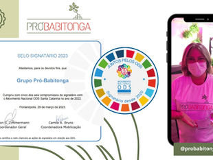Grupo Pró-Babitonga recebe renovação do selo de signatário do Movimento Nacional ODS SC para 2023