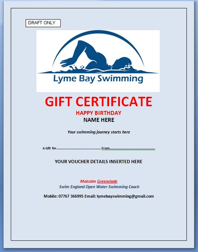 Gift Vouchers for Swimming Lessons &amp; Swimming Accessories | Lyme Bay ...