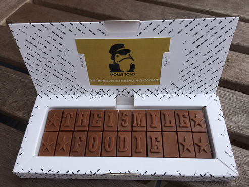 Morse Toad - a message in chocolate