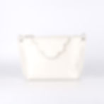 Elegant leather shoulder bag with cloud-like silhouette