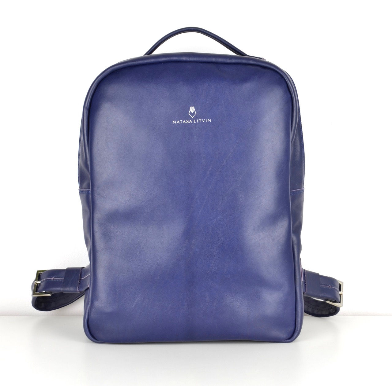 EXPLORER Leather Backpack - Blueberry
