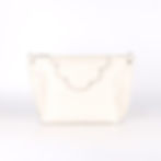 Elegant leather shoulder bag with cloud-like silhouette