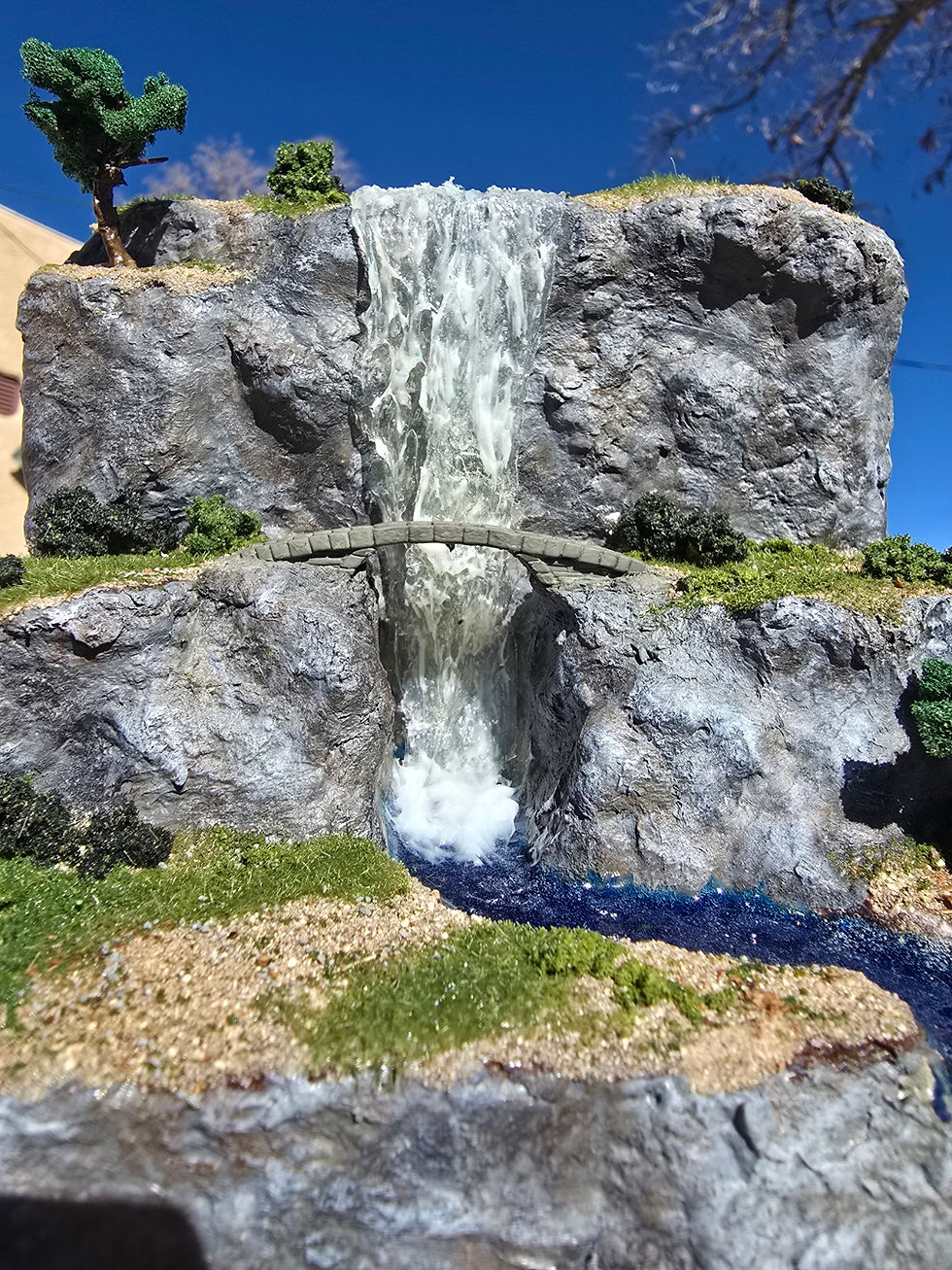 Thumbnail: Realistic Waterfall Diorama – Handmade Nature Landscape Display