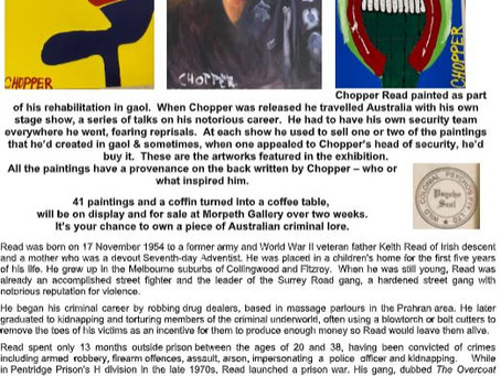Mark ‘Chopper’ Read Art Exhibition