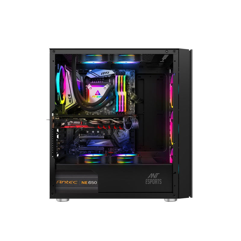 Thumbnail: Ant Esports ICE-511MT Mid Tower Gaming Cabinet | 4 ARGB fans with controller