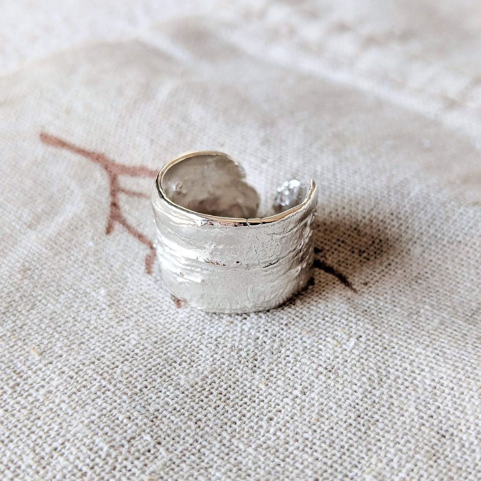 Thumbnail: Sterling Silver Shield Ring | Canadian Design Handmade Jewelry - Whitney Haynes Designs