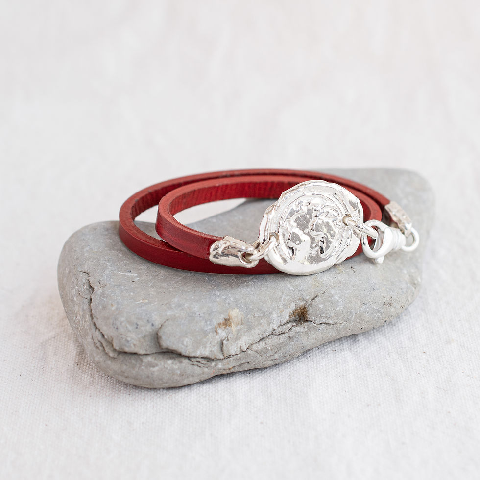 Thumbnail: Ubuntu Wrap in TAOC Red | Sterling Silver