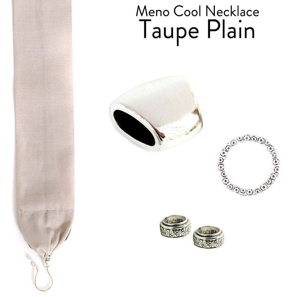 Thumbnail: Meno Cool Necklace - Taupe Plain Chambray