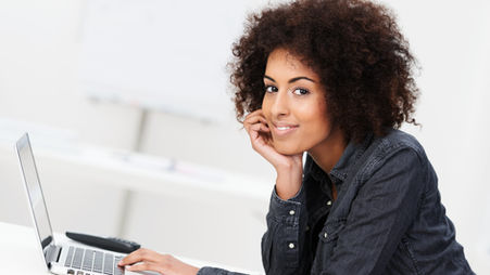 Female with a laptop