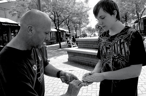 Kevin Luty Magic from Courtenay, BC as a hired entertainer for Langley Street Busker Days – Summer 2014
