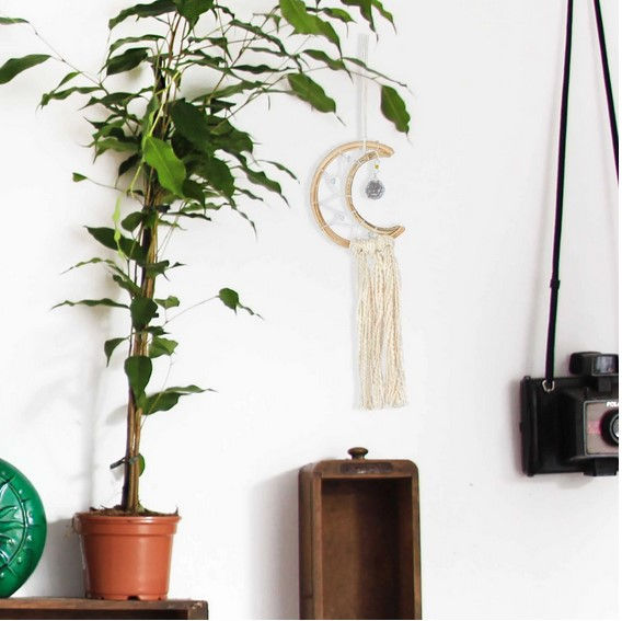 Little Moon Dream Catcher Macrame Wall Decor