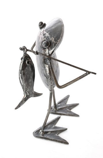 Thumbnail: Upcycled Fishing Frog Garden Decor