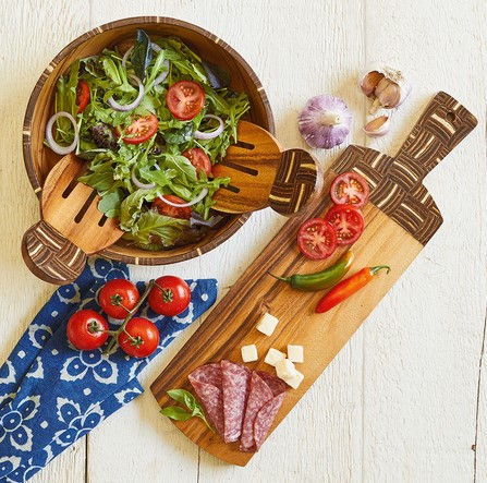 Thumbnail: Wooden Salad Bowl and Servers Set