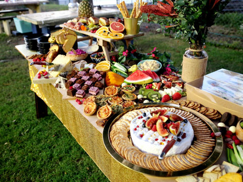 Pareve dessert station at glatt kosher gala in Miami – espresso mousse, pavlova, and fruit bites.