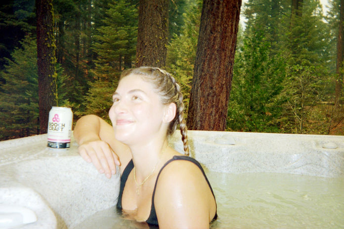 Wake Surfing in Lake Tahoe, California, hot tub and beers