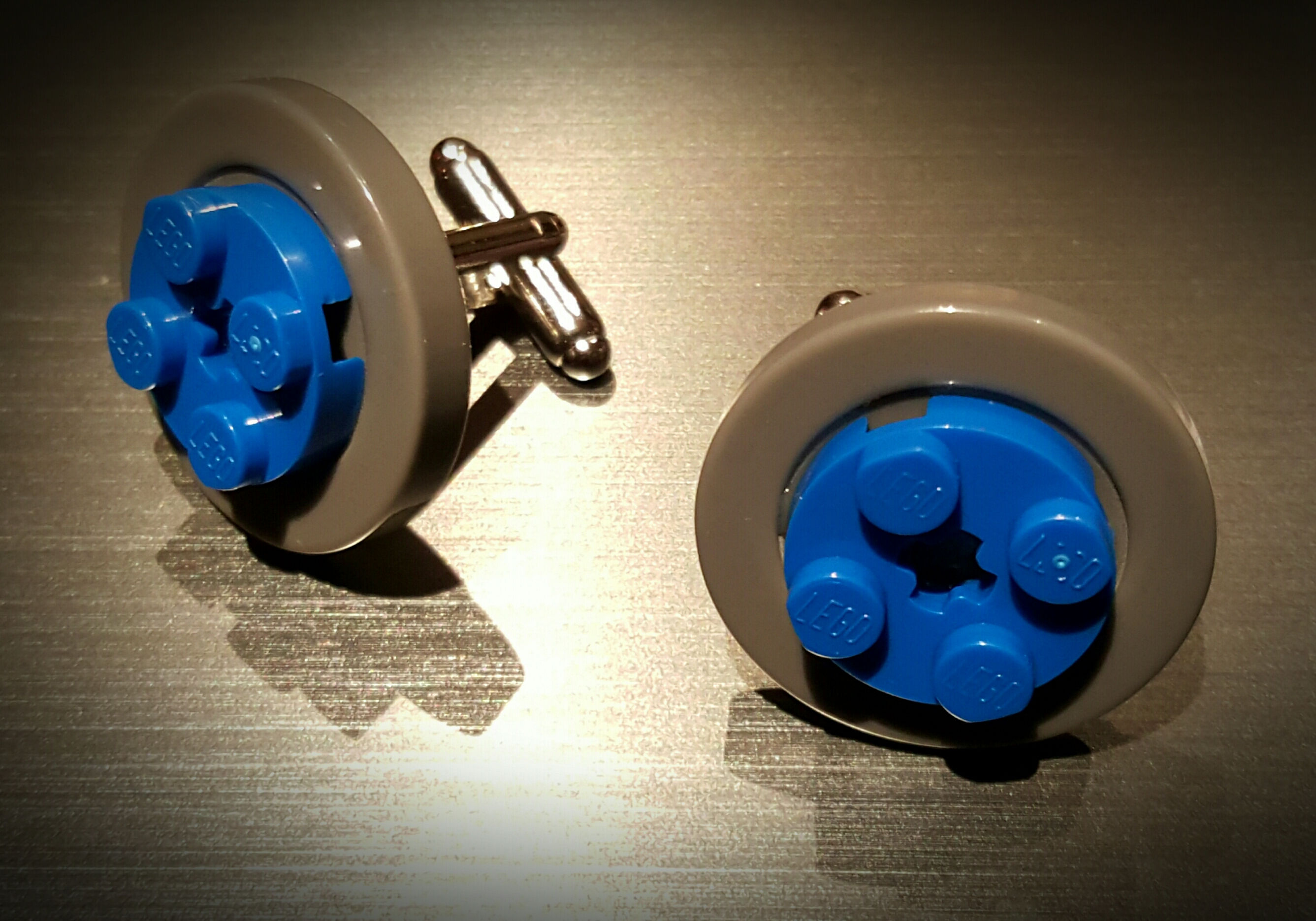 Grey & Blue Cufflinks