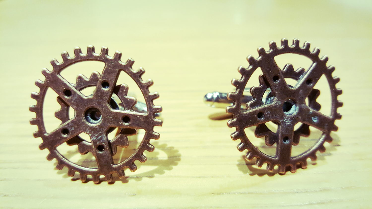 Bronze Rustic Wheels Cufflinks