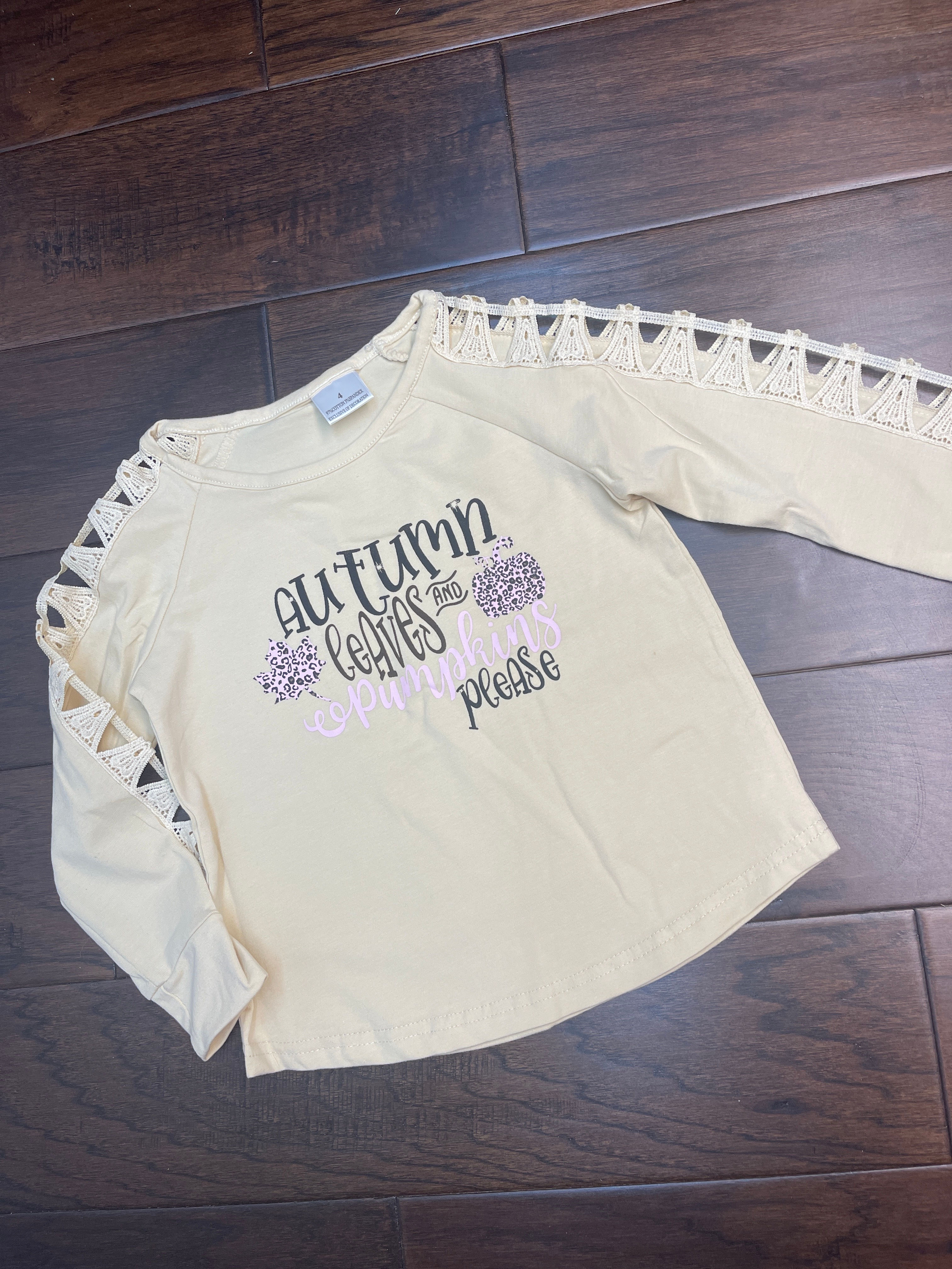 Autumn Leaves Cut-Out Top 4t