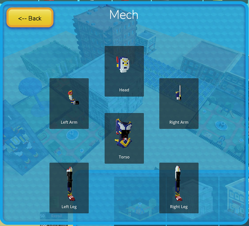 The main page for the mech store