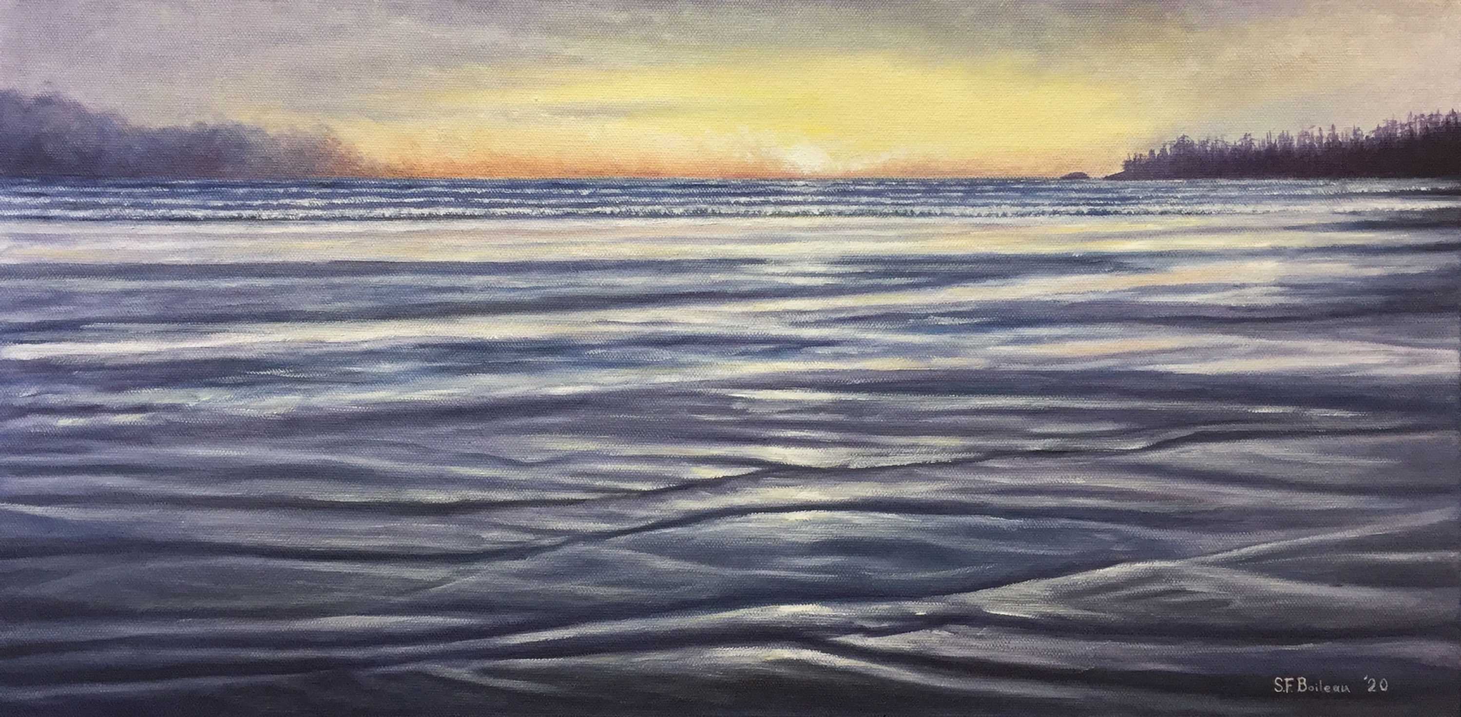 "Lines in the Sand" 12"x24" Original Oil Painting