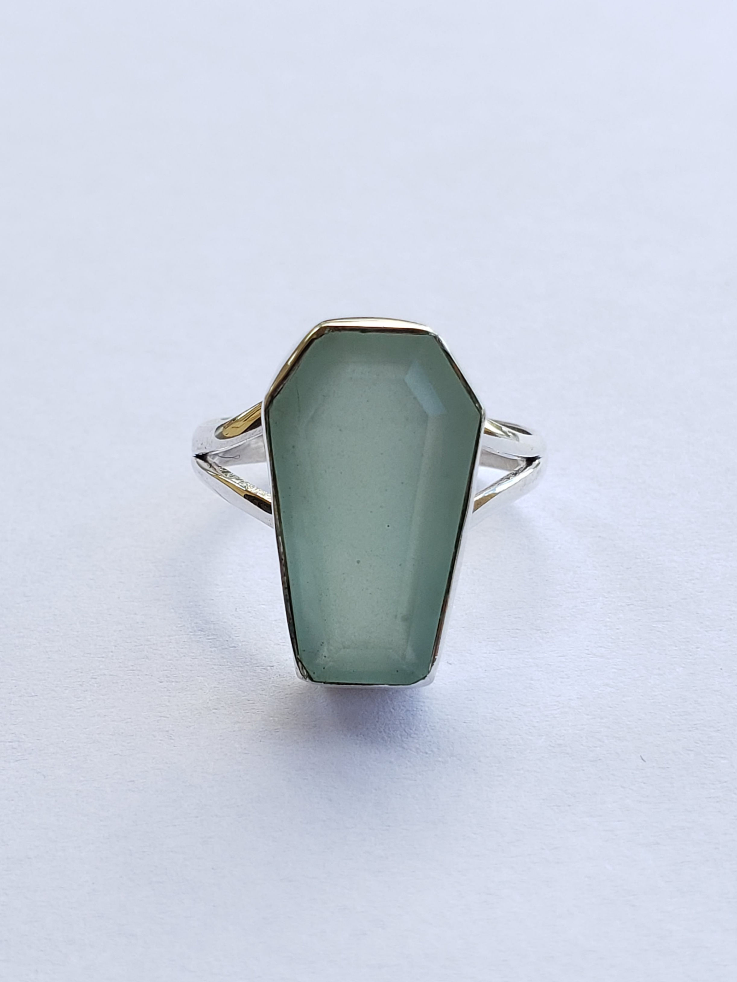 Coffin Ring - Aquamarine