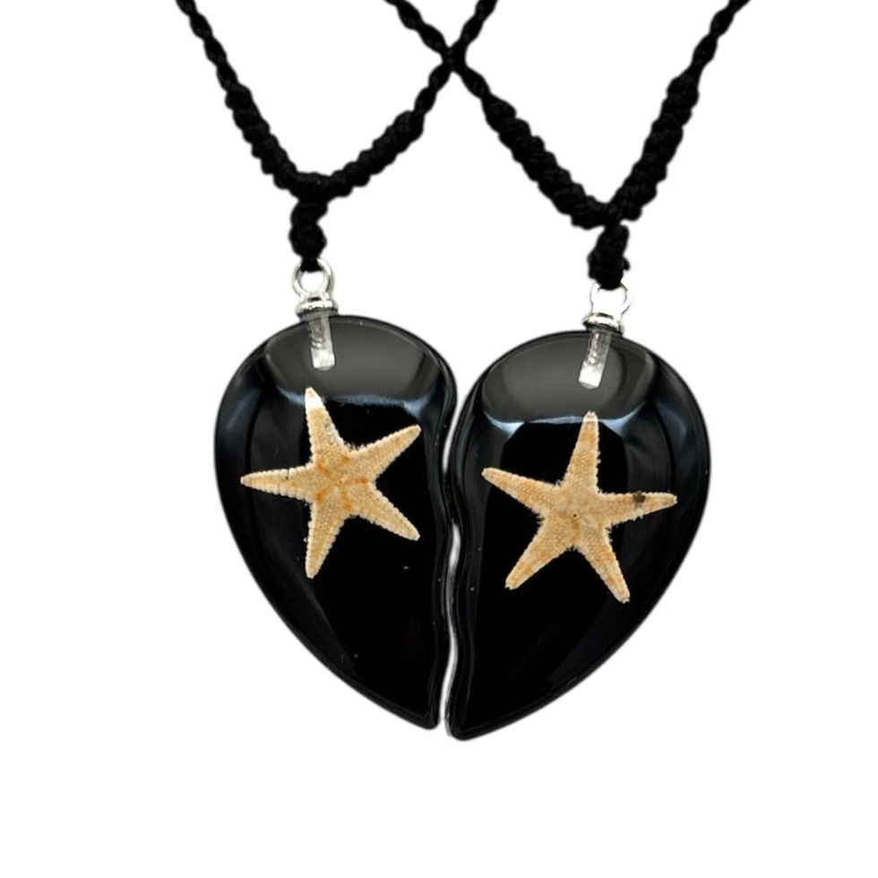 Black Heart Starfish - Friendship Set