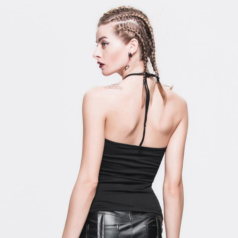 Miniatura: Women’s Goth Halter Neck T-Shirt