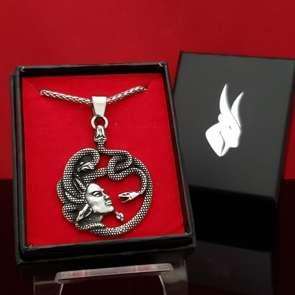 Medusa with Snake Pendant