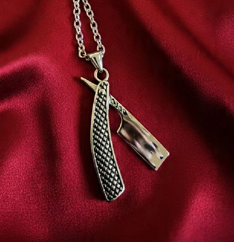 Straight Edge Razor Necklace