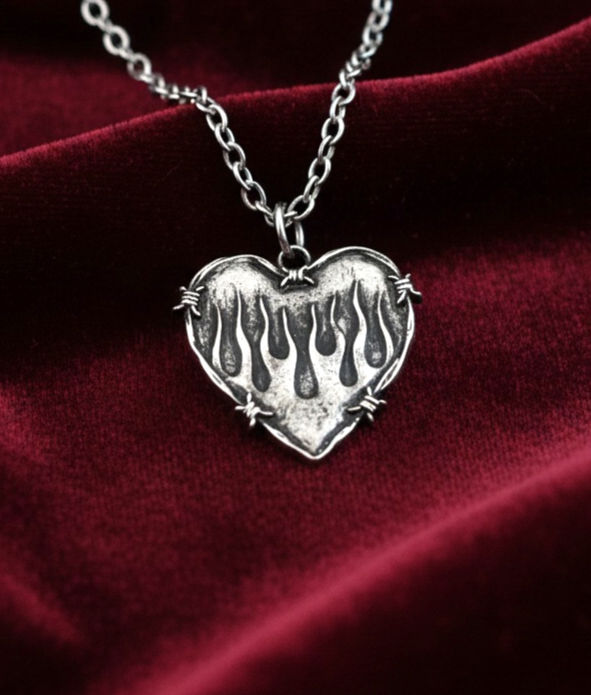 Flaming Heart Pendant