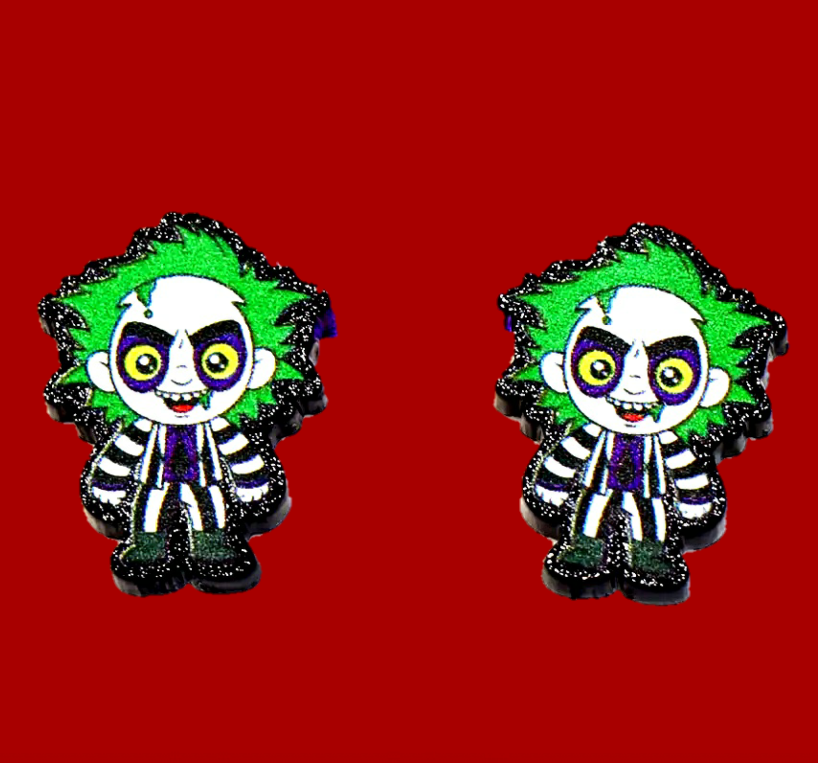 Beetle Juice Stud Earrings