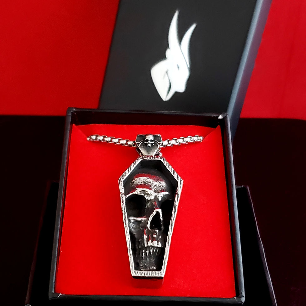 Miniatura: Skull Coffin Pendant