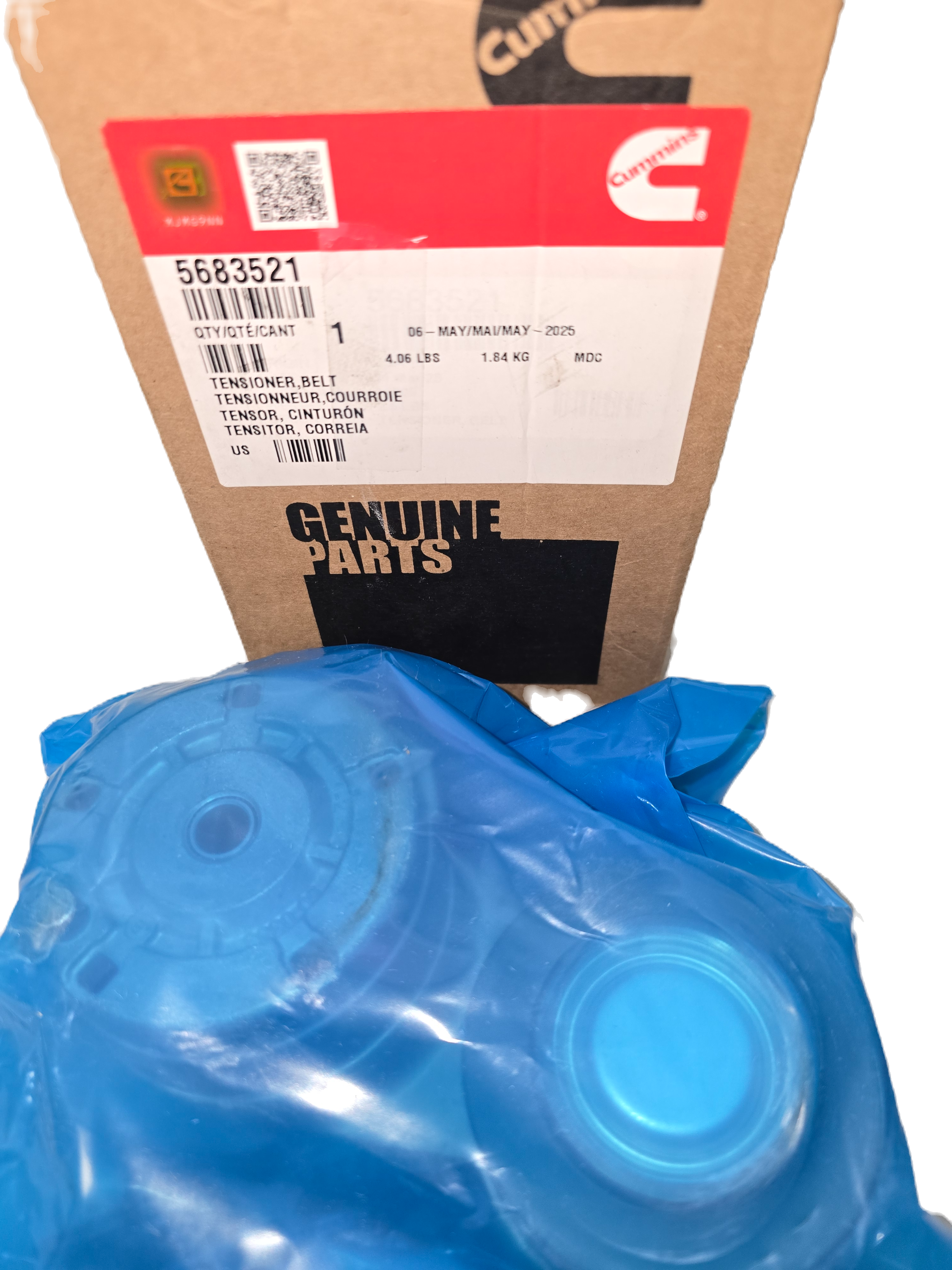5683521 Genuine Cummins Onan Serp Belt-Tensioner Pulley Old 3973819 Package View