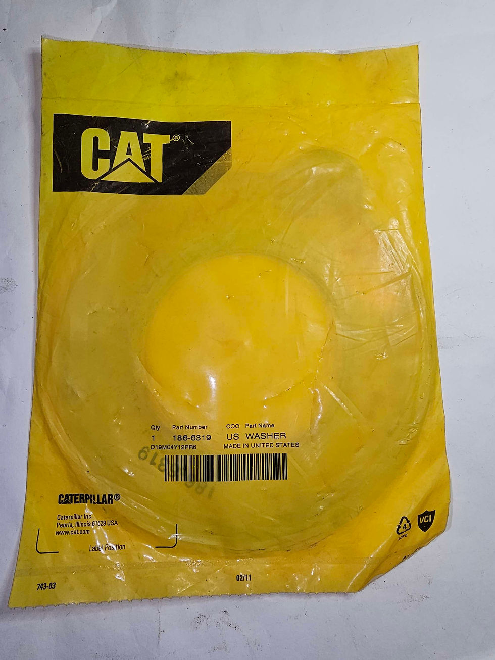 186-6319 Washer Caterpillar CAT OEM 1866319 View