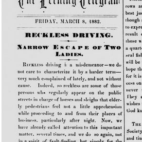Furious Driving! March 8, 1882