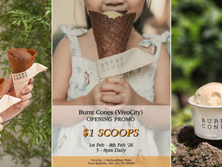 Burnt Cones Launches VivoCity Kiosk With One Dollar Scoops