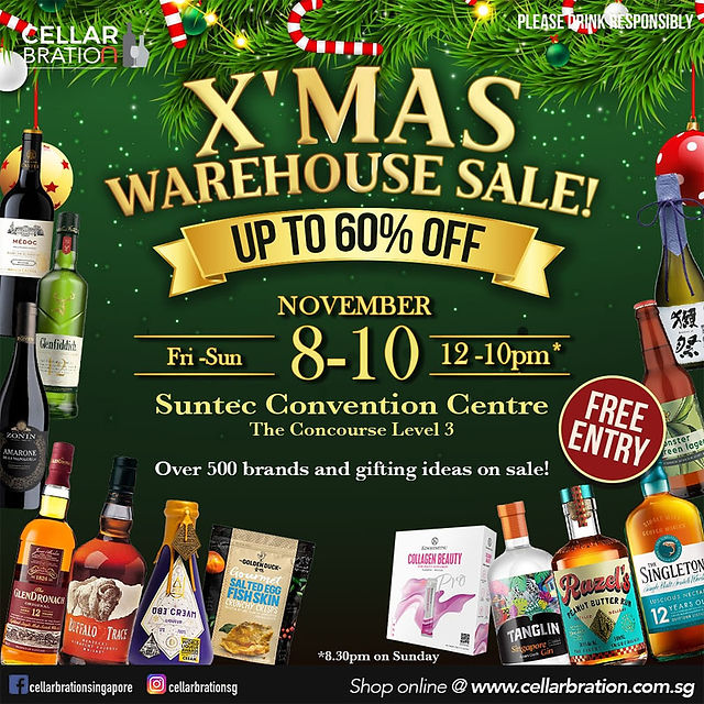 Singapore’s Largest Christmas Alcohol Warehouse Sale by Cellarbration