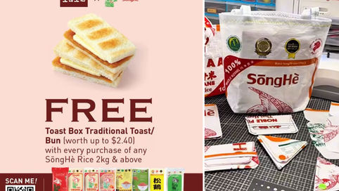 Toast for a Bag: Free Toast From Toast Box When You Upcycle SōngHè Packaging
