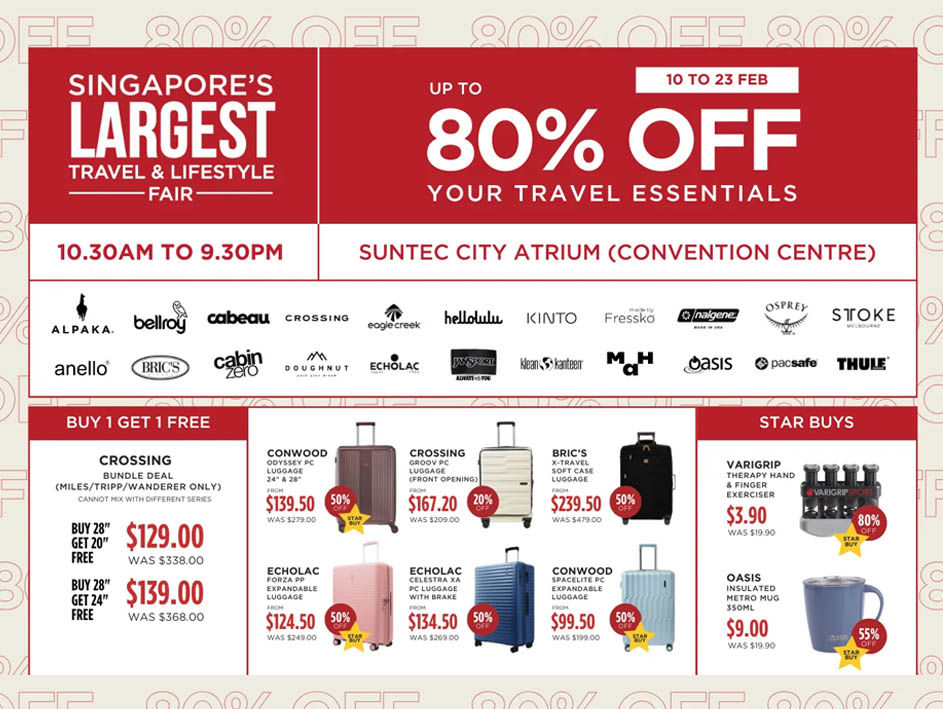 Singapore’s Largest Travel & Lifestyle Fair: Unbeatable Deals on Travel Essentials