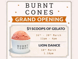 Burnt Cones Celebrates IOI Central Grand Opening With $1 Gelato Scoops