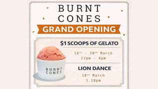 Burnt Cones Celebrates IOI Central Grand Opening With $1 Gelato Scoops