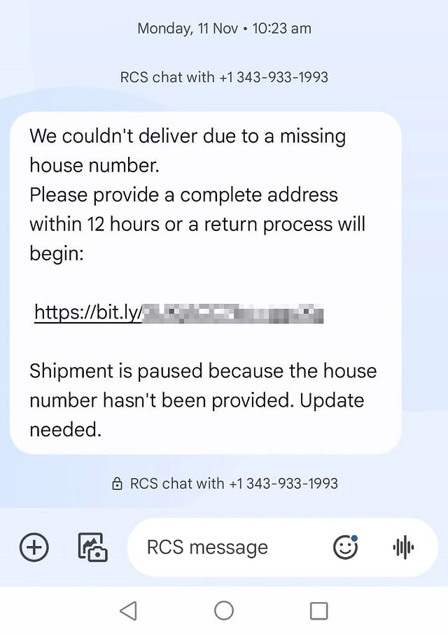 Rise in Parcel Delivery Scams