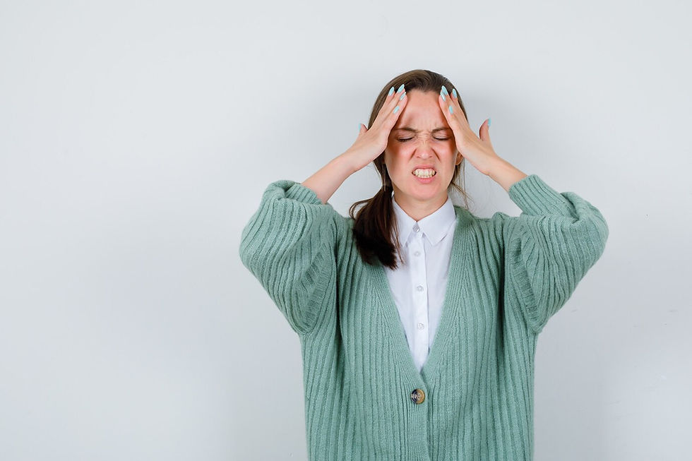 woman having headache